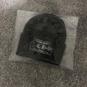Chrome Hearts Black Knit Beanie in Branded Packaging